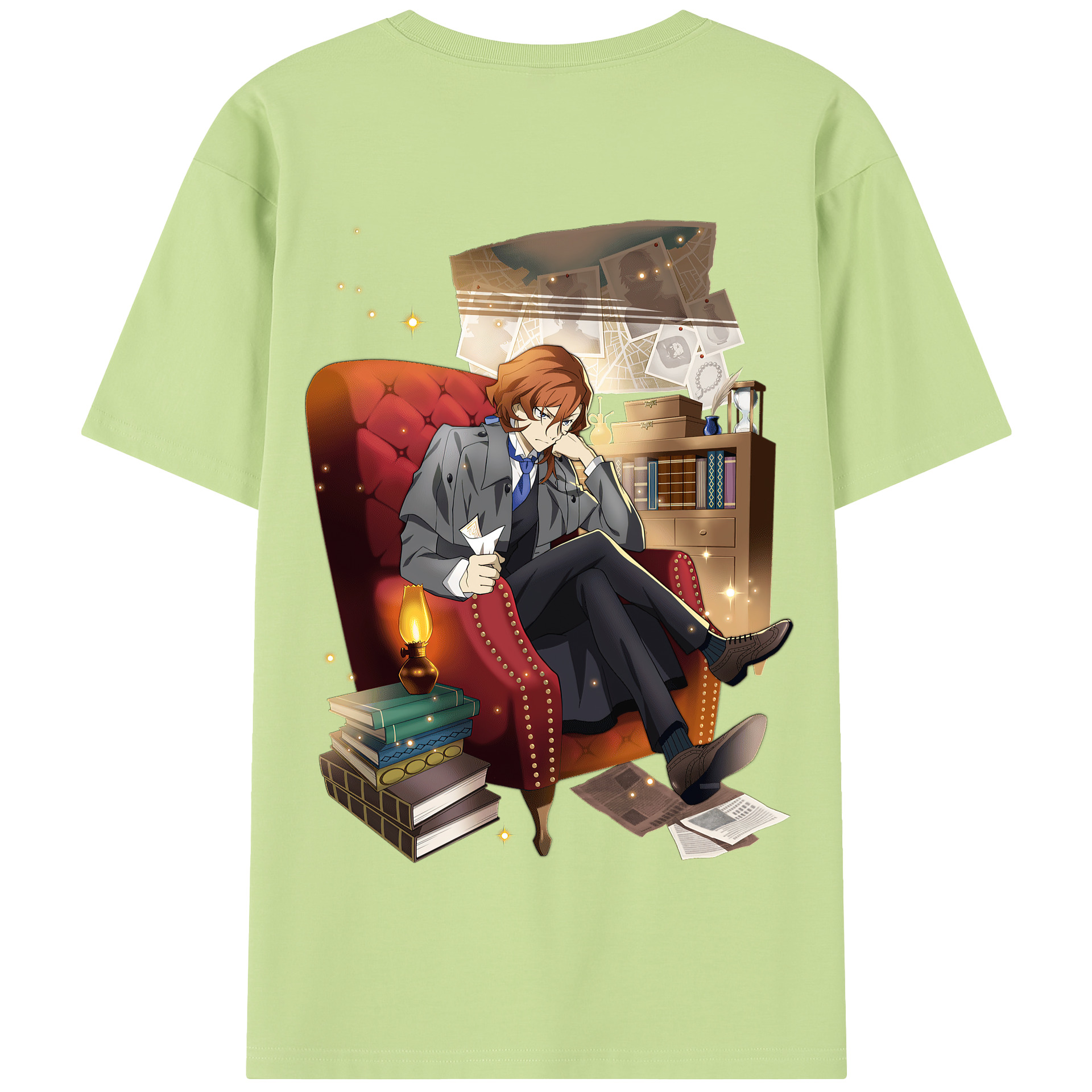 （画像用） 文豪ストレイドッグス Bungo Stray Dogs 綿100％半袖Tシャツ（背面プリント）